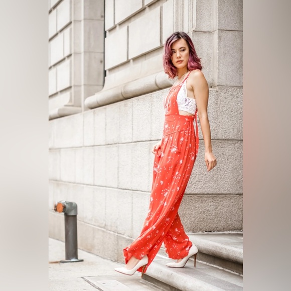 Free People Pants - Free People Sweet in the Streets Floral Overalls Jumpsuit